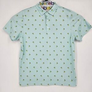 Deolax Polo Shirt Mens Large Drinks Stretch Short‎ Sleeve Golf Performance